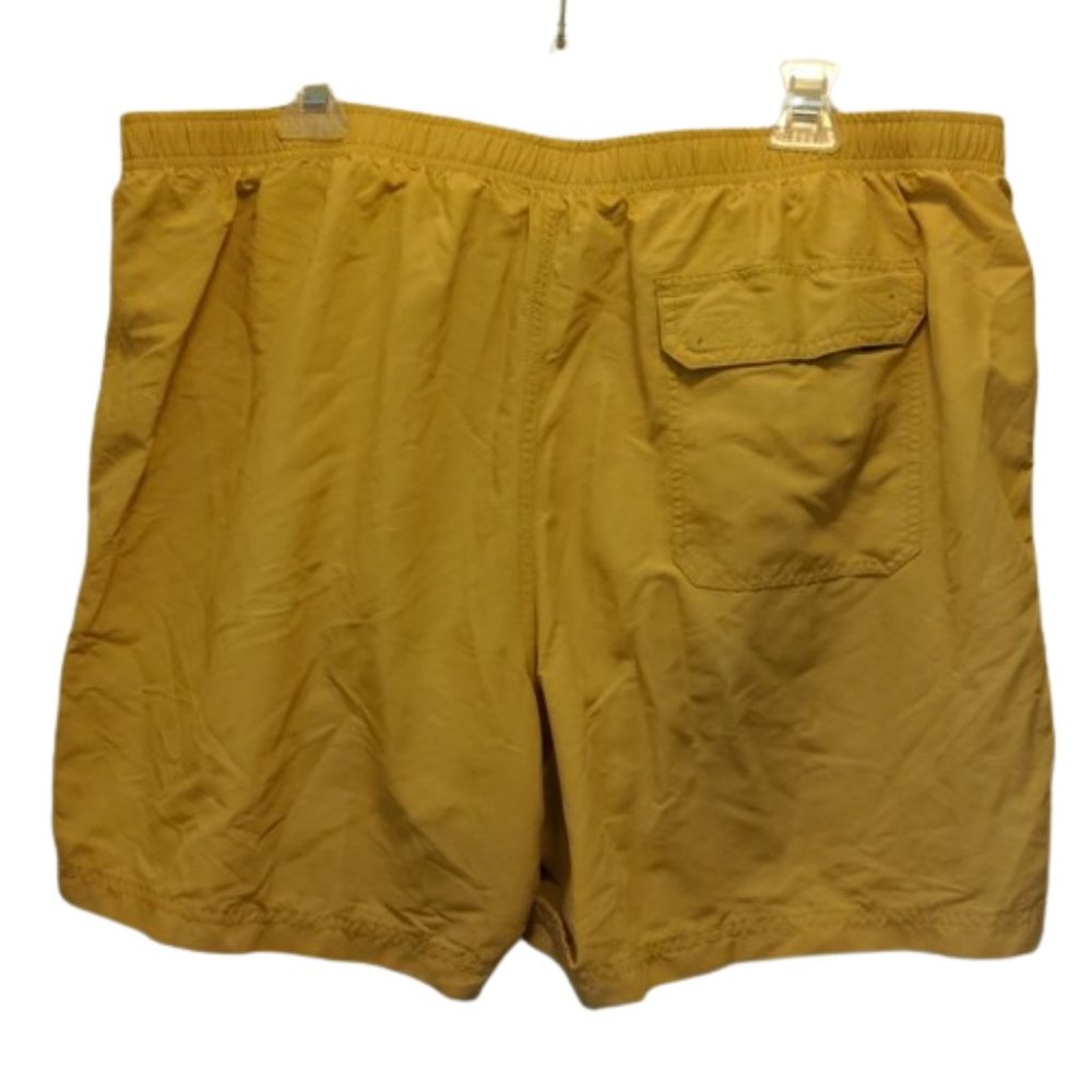LLBean Men's Size XL Elastic Waist Drawstring Liner Yellow Swim Trunks - Picture 4 of 13